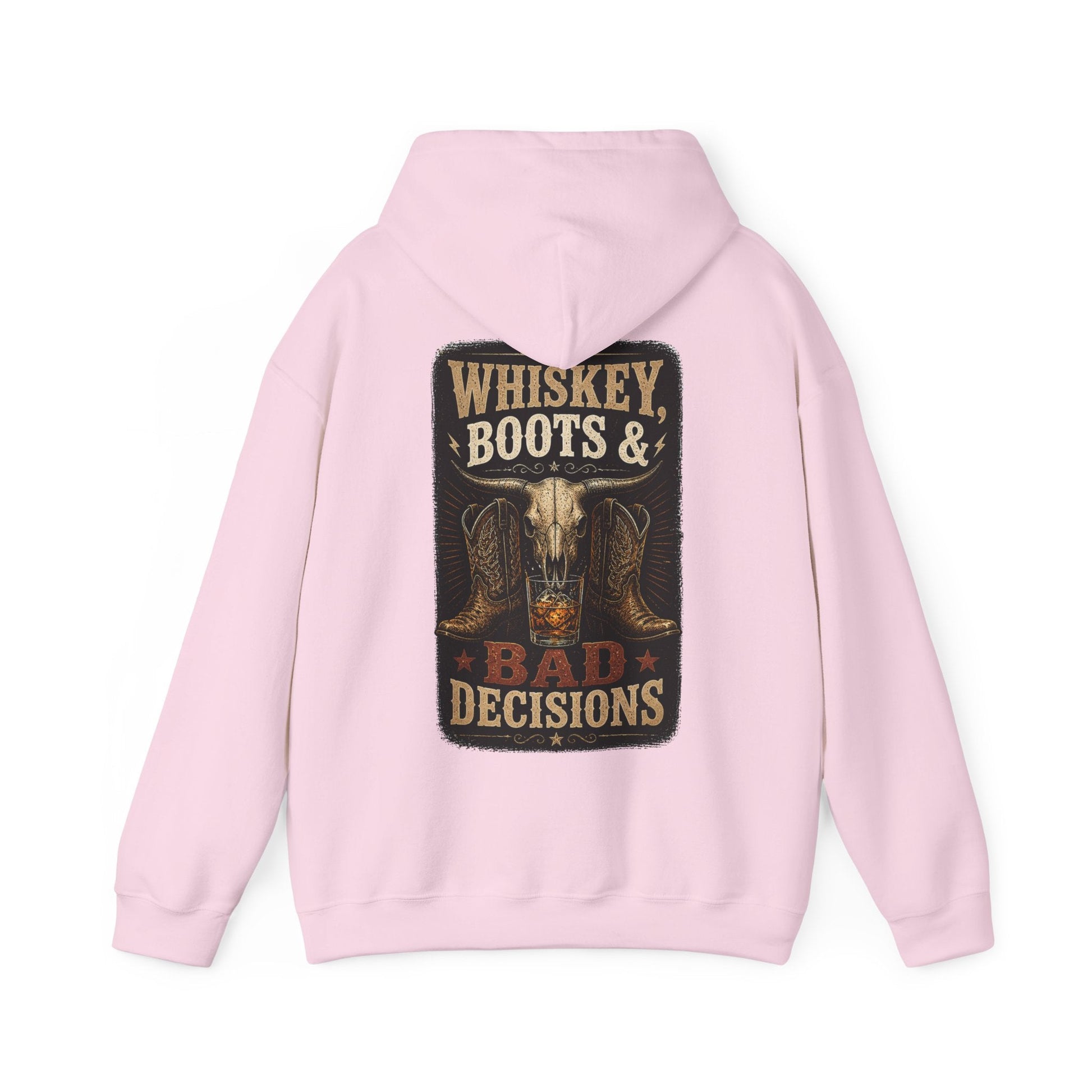 Whiskey, Boots & Bad Decisions Hoodie - SJM Print Store