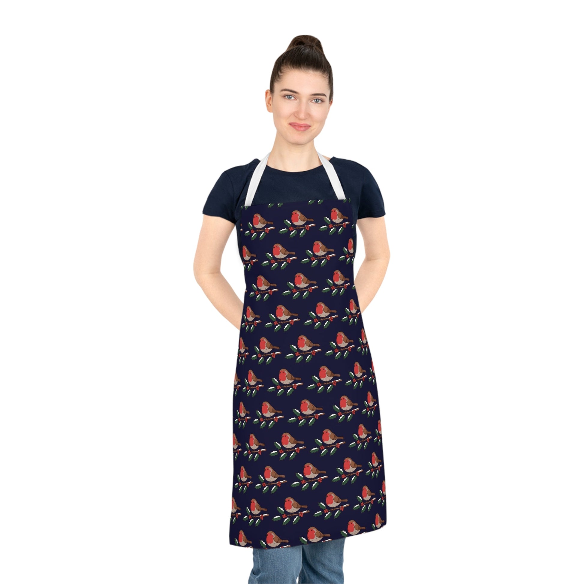 Winter Robin Pattern Apron - SJM Print Store